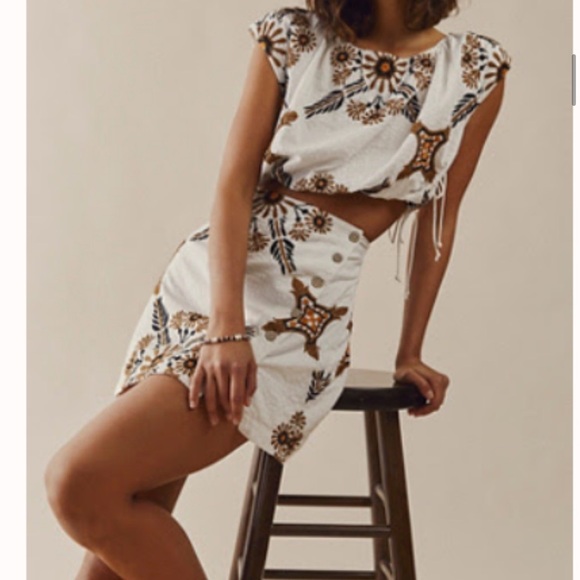 NWOT Free People Sardinia Sun Mini Dress l 10 - Picture 1 of 7